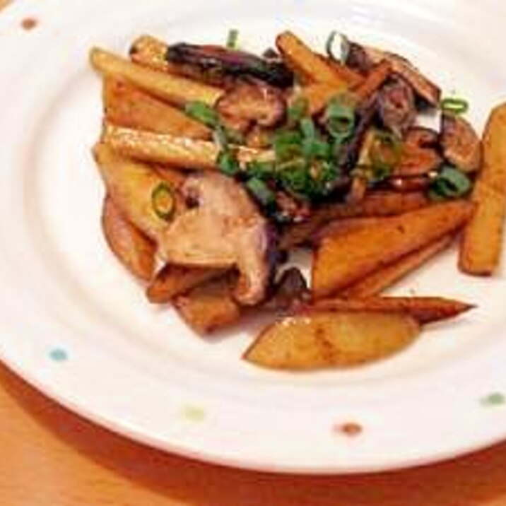 簡単★シャキシャキ里芋・椎茸のバター醤油炒め